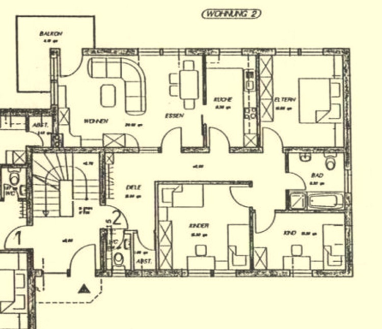 Grundriss Erdgeschosswohnung Wutha-Farnroda