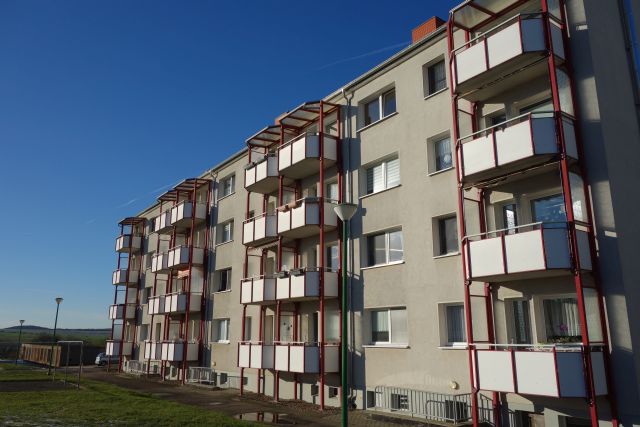 Hinteransicht Etagenwohnung Wenigenlupnitz