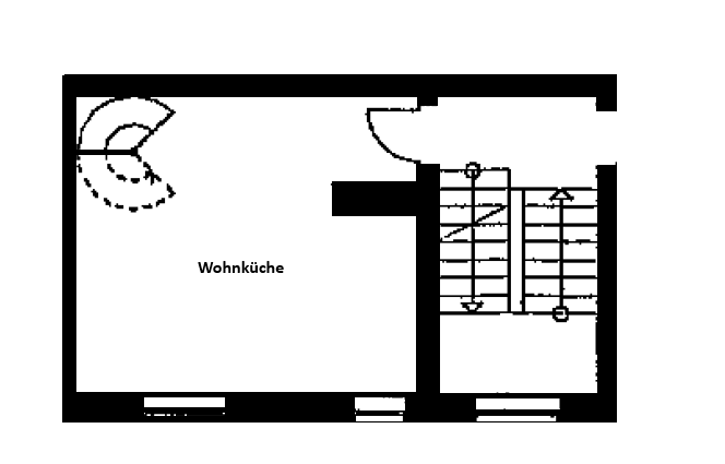 Grundriss Teil 1 Etagenwohnung Eisenach