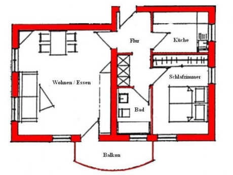 Grundriss Etagenwohnung Eisenach
