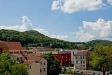 Ausblick denkmalgesch�tztes B�rogeb�ude in Eisenach