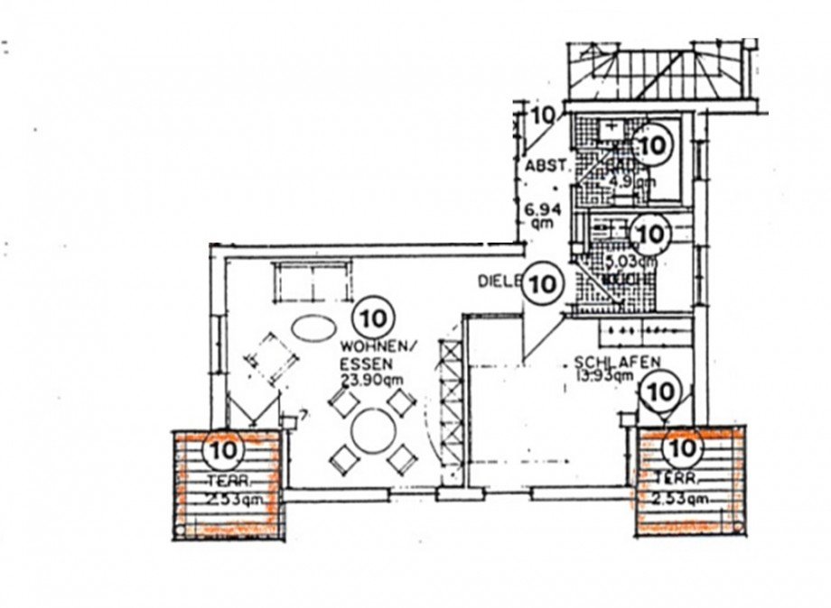 Grundriss Erdgeschosswohnung Eisenach