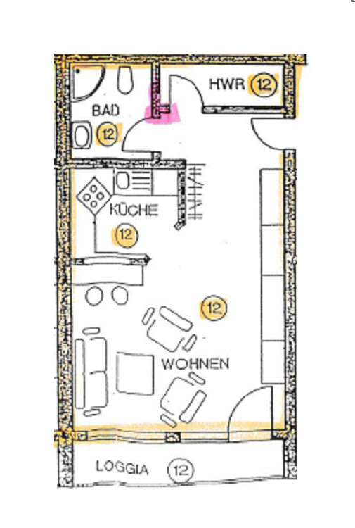 Grundriss Etagenwohnung Wutha-Farnroda
