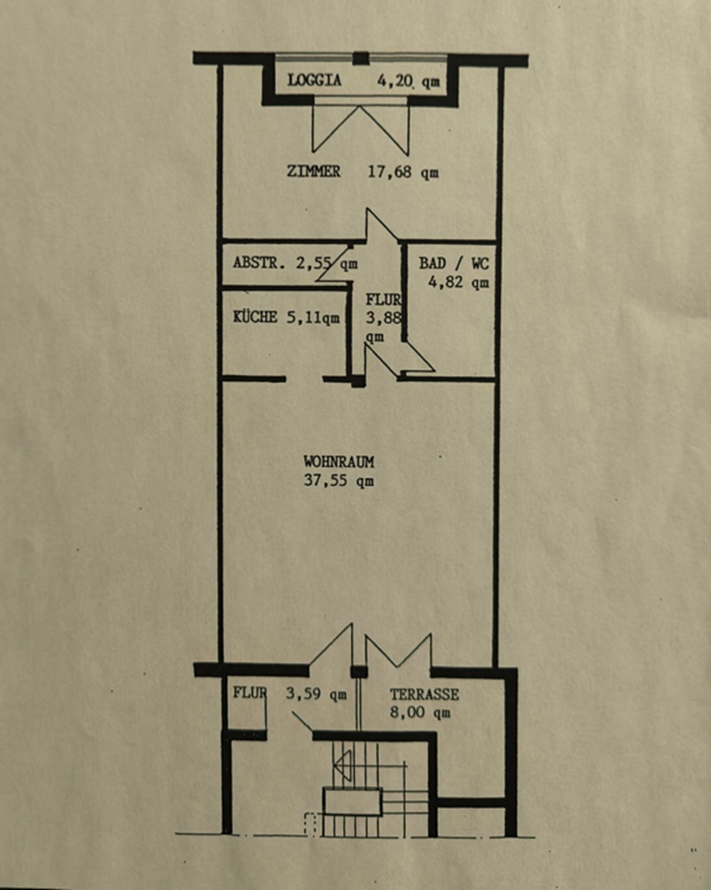 Grundriss Dachgeschosswohnung Wutha-Franroda