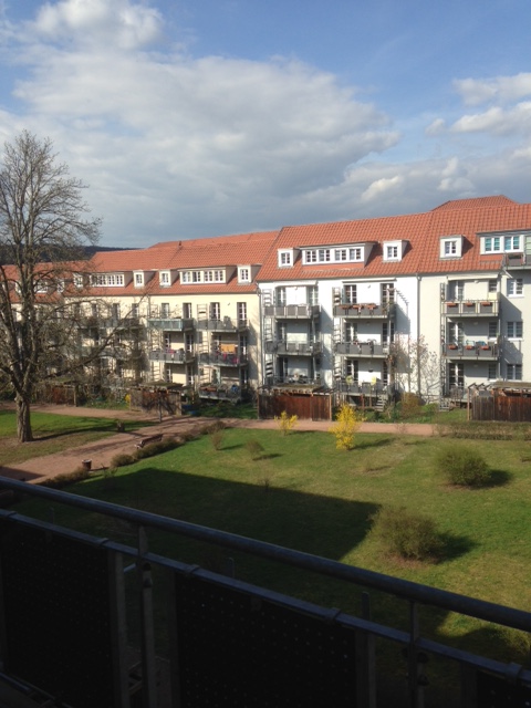 Blick vom Balkon Maisonettewohnung Eisenach