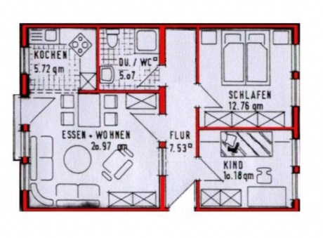 Grundriss Etagenwohnung Eisenach