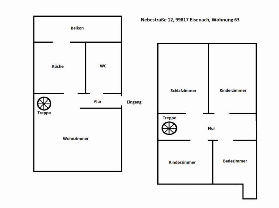 Grundriss Maisonettewohnung Eisenach